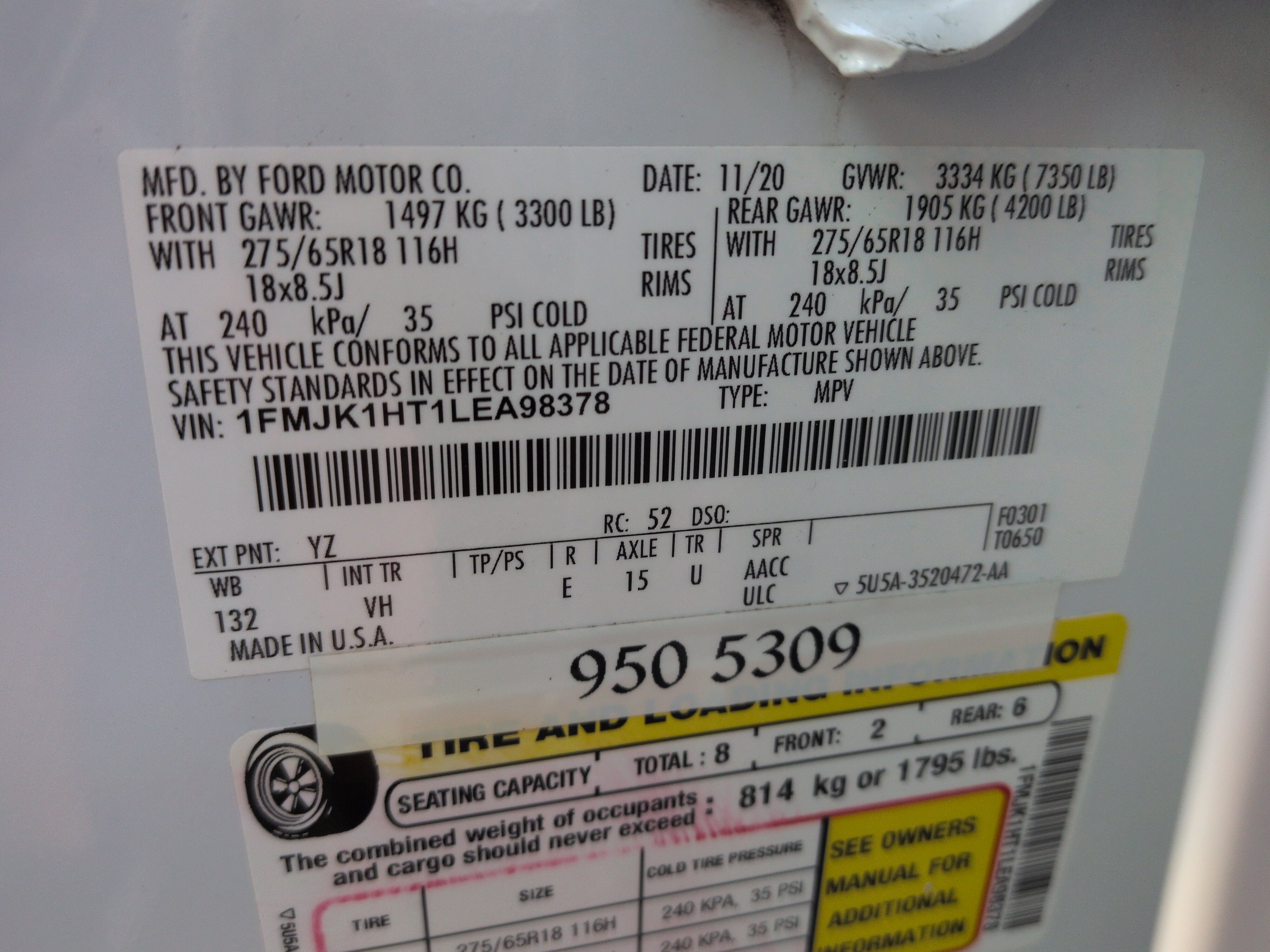 Certified 2020 Ford Expedition Max XLT w/ Equipment Group 201A RWD image 26