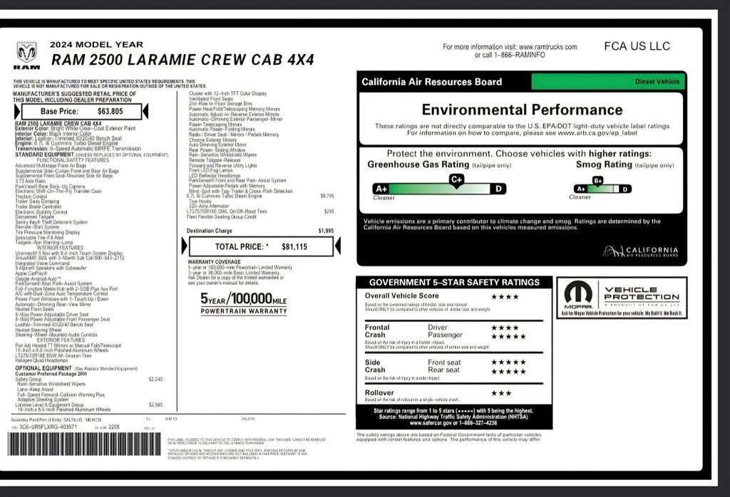 Used 2024 RAM 2500 Laramie w/ Safety Group AWD/4WD image 54