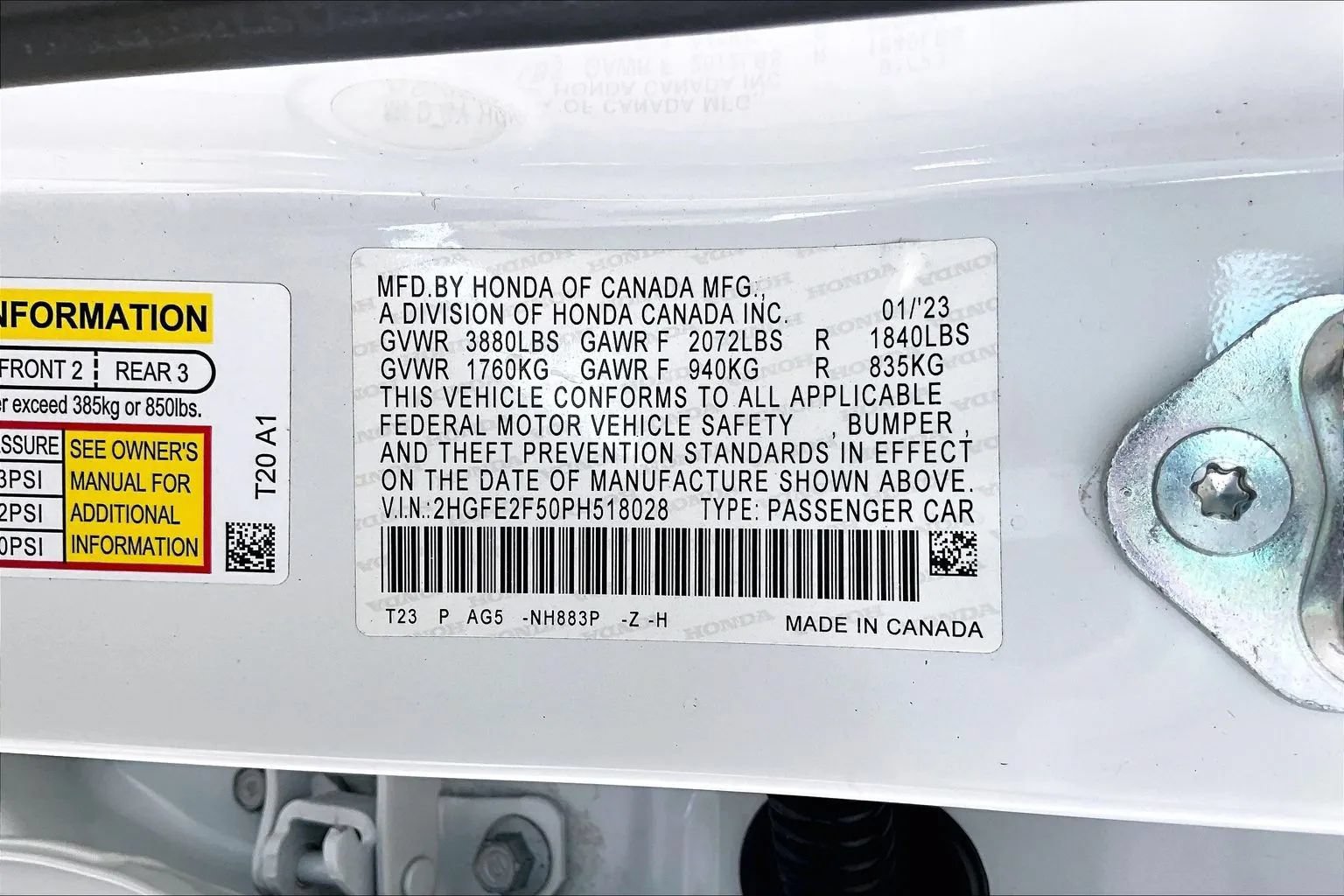 Used 2023 Honda Civic Sport image 16