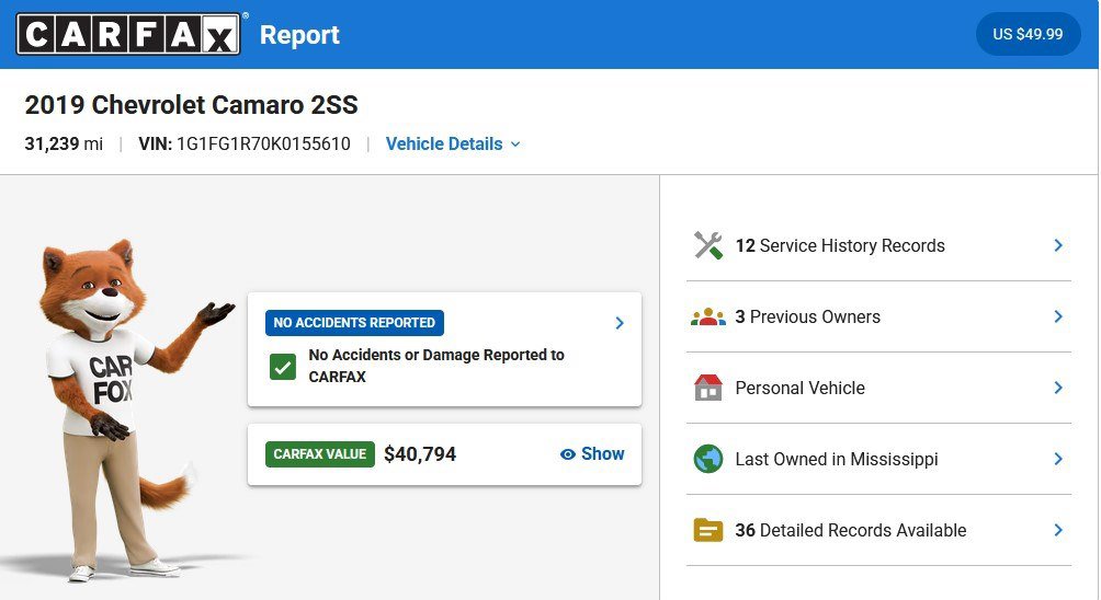 Used 2019 Chevrolet Camaro SS RWD image 21