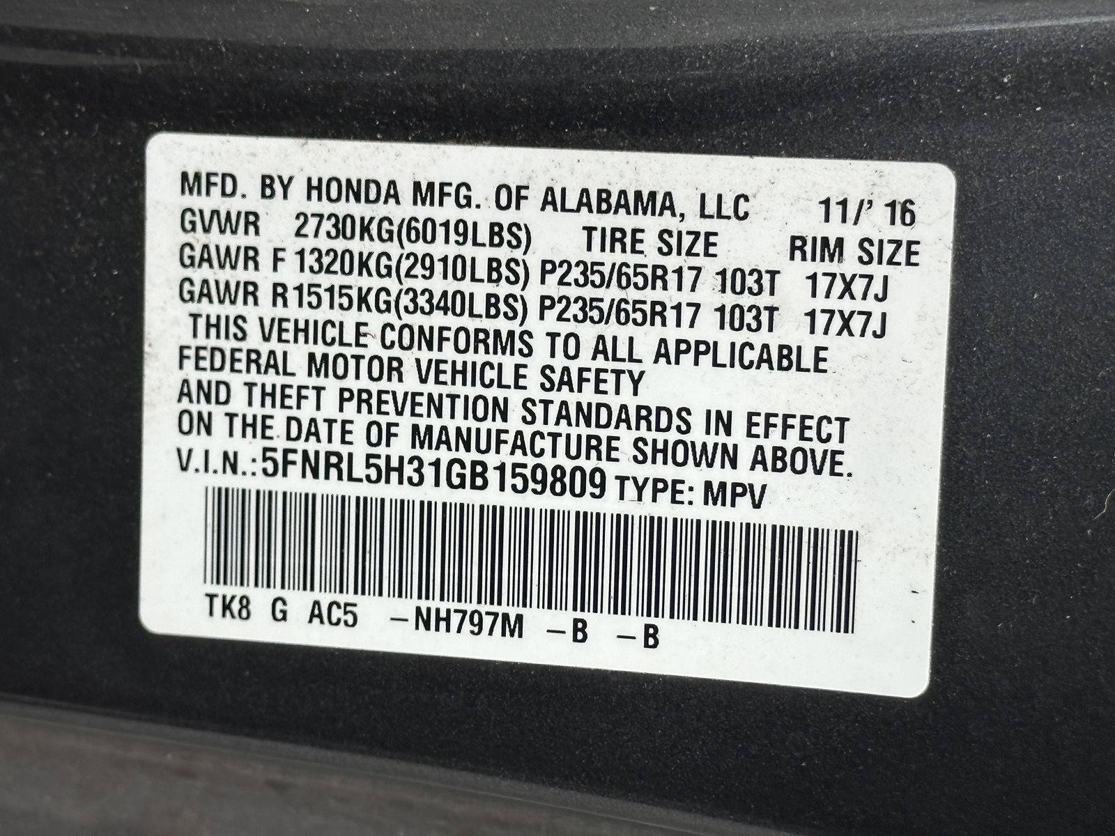 Used 2016 Honda Odyssey SE image 16