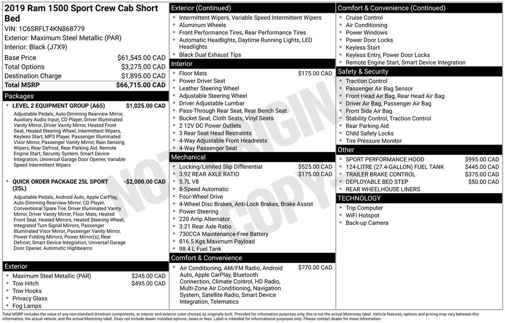 Used 2019 RAM 1500 Sport w/ Level 2 Equipment Group image 5