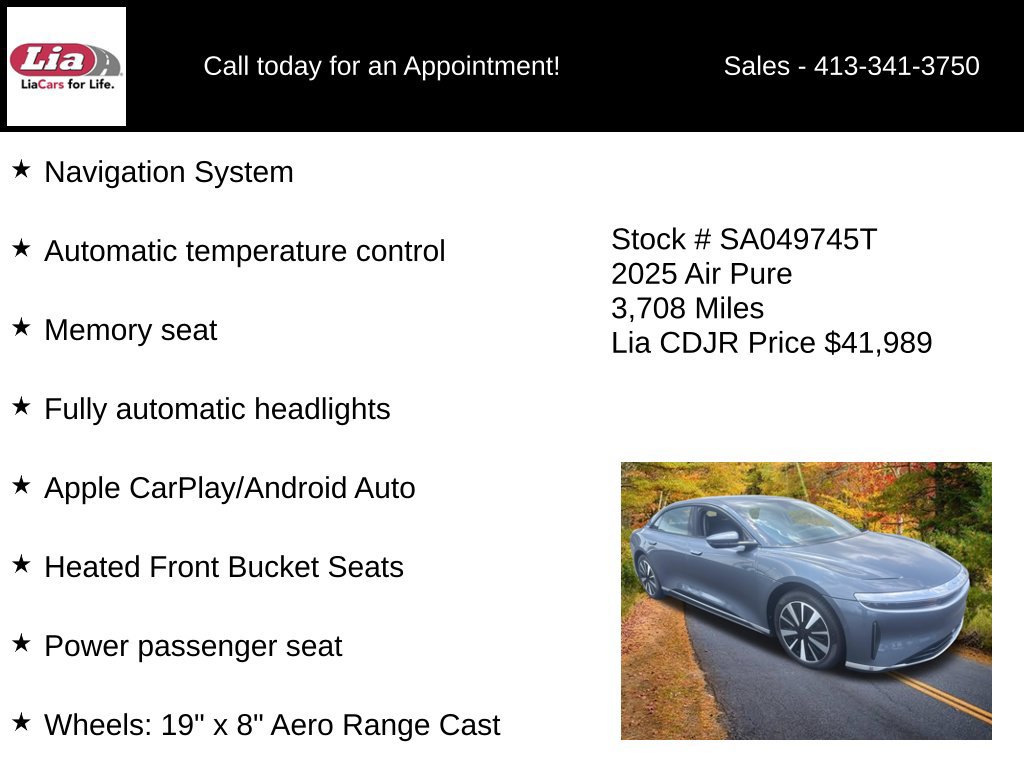 Used 2025 Lucid Air Pure RWD image 5