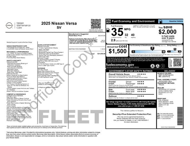Used 2025 Nissan Versa SV FWD image 22