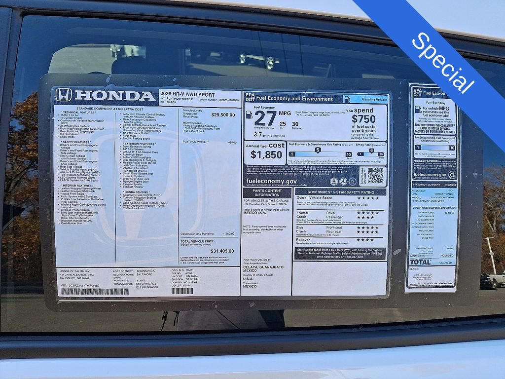 Used 2026 Honda HR-V Sport image 11