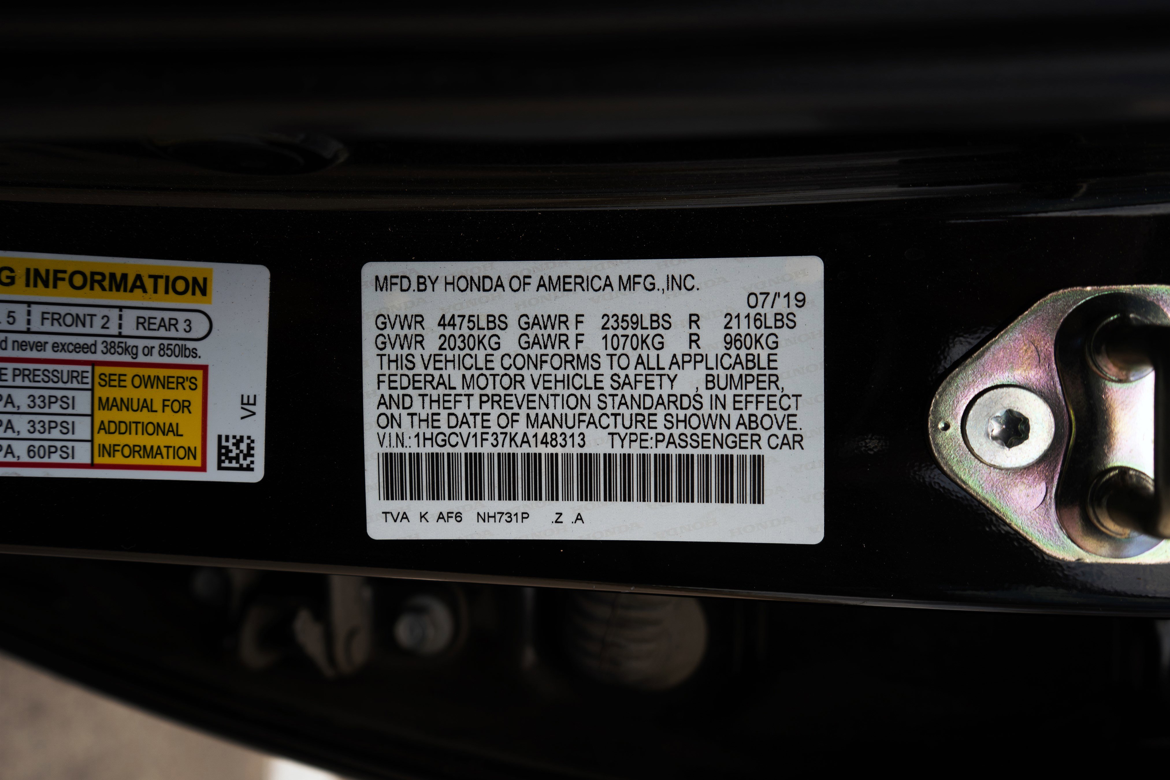 Certified 2019 Honda Accord Sport image 41