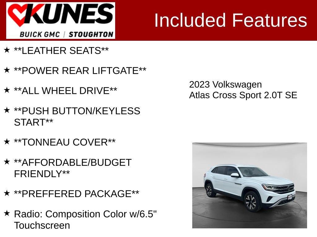 Used 2023 Volkswagen Atlas Cross Sport SE AWD/4WD image 3