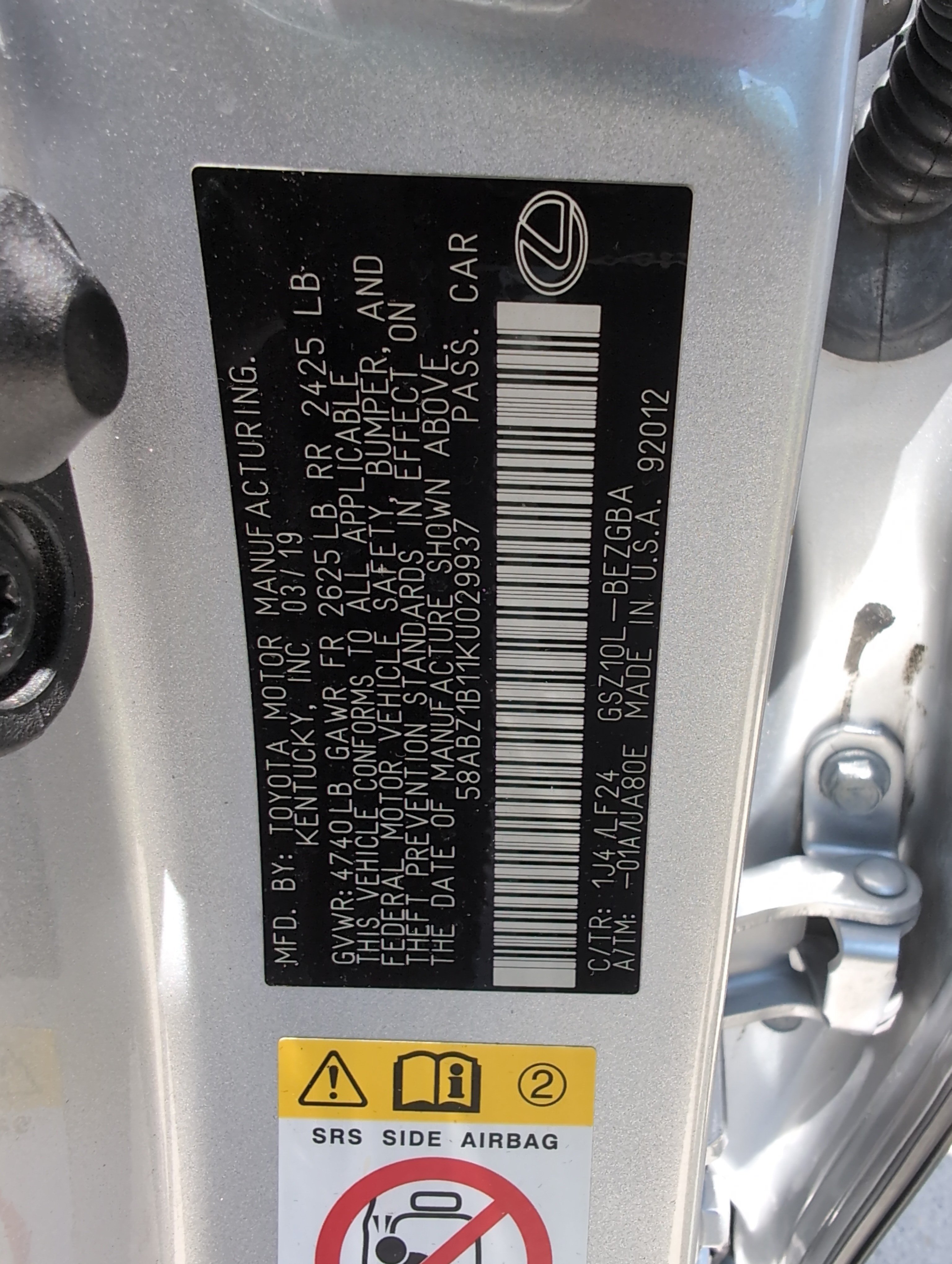 Used 2019 Lexus ES 350 F Sport w/ Accessory Package 2 FWD image 35