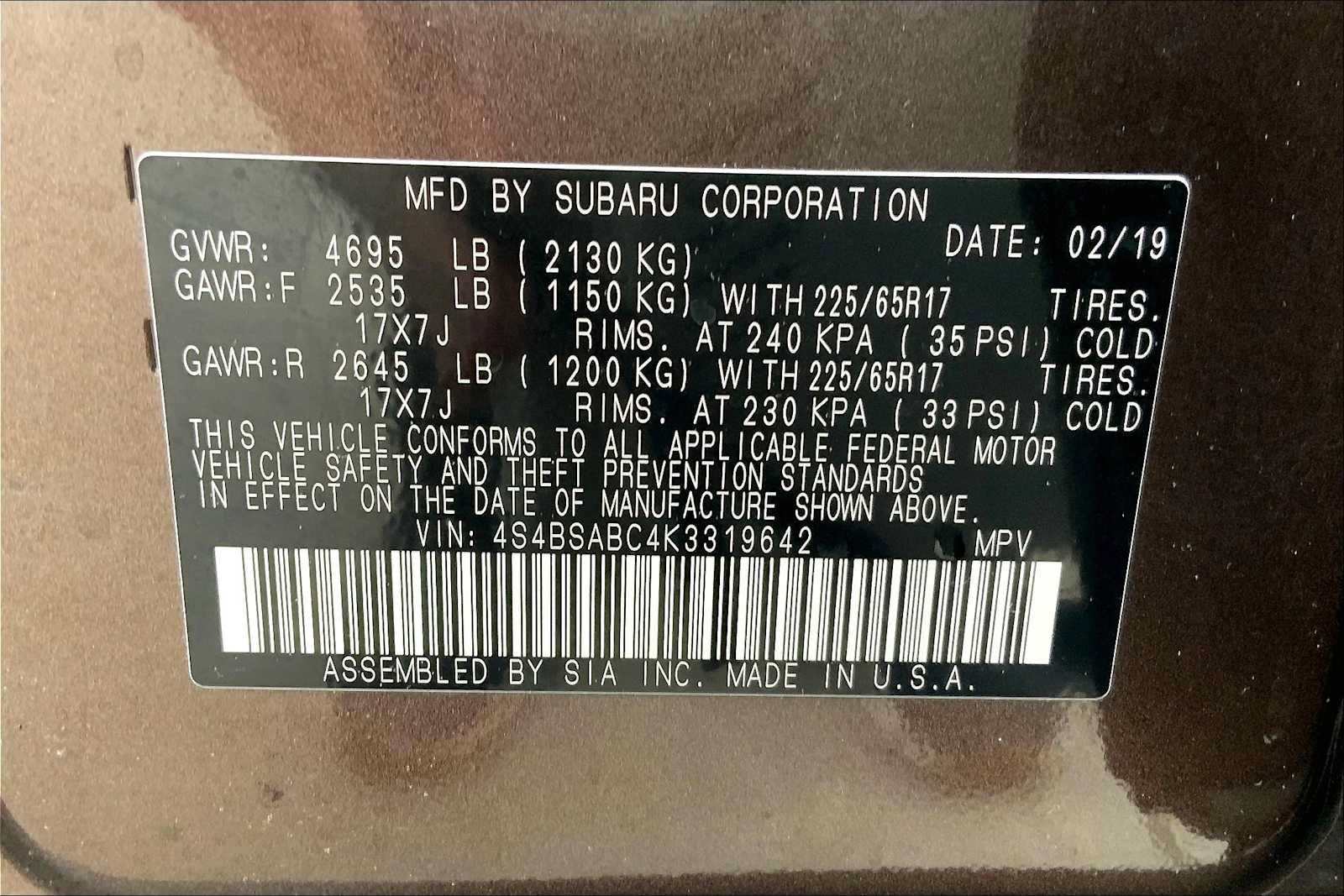 Used 2019 Subaru Outback 2.5i AWD/4WD image 33