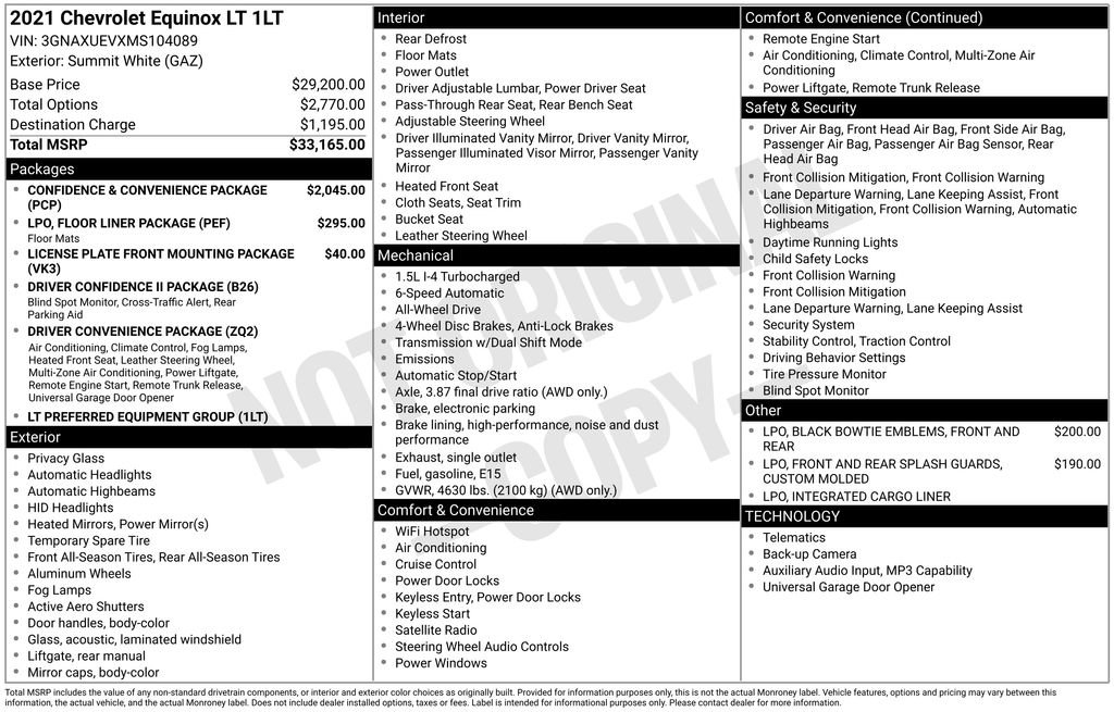 Used 2021 Chevrolet Equinox LT image 34