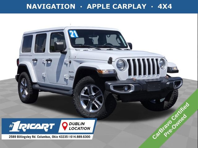 Used 2021 Jeep Wrangler Unlimited Sahara w/ Uconnect 4C Nav & Sound Group