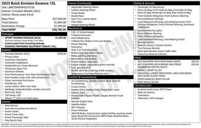 Used 2023 Buick Envision Essence w/ Sport Touring Package image 33