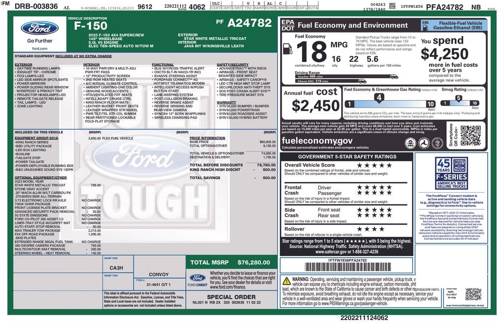 Used 2023 Ford F150 King Ranch w/ Equipment Group 601A High AWD/4WD image 26