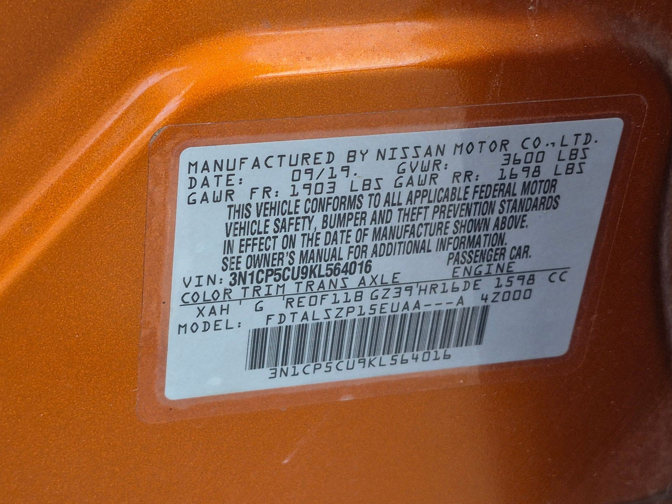 Used 2019 Nissan Kicks SV FWD image 34