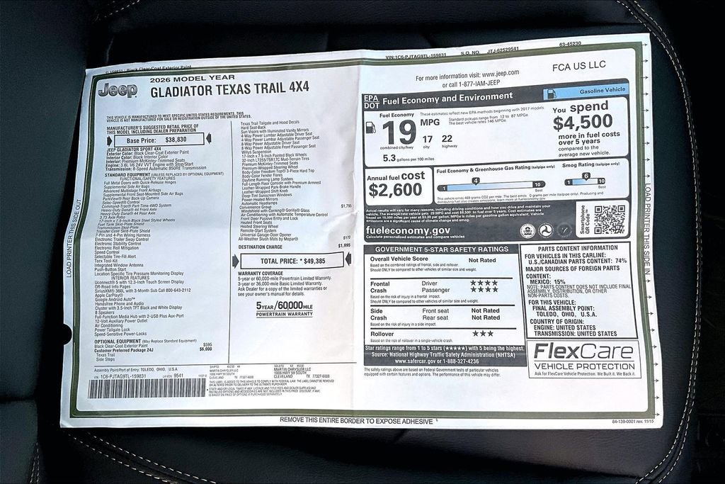 New 2026 Jeep Gladiator Sport image 14