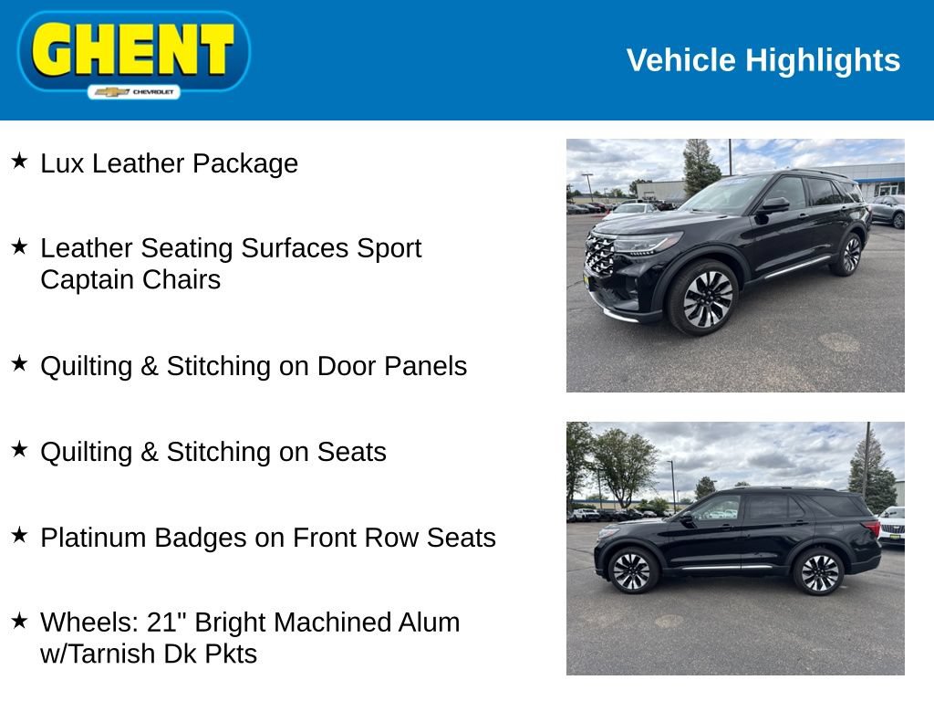 Used 2025 Ford Explorer Platinum w/ LUX Leather Package AWD/4WD video 2