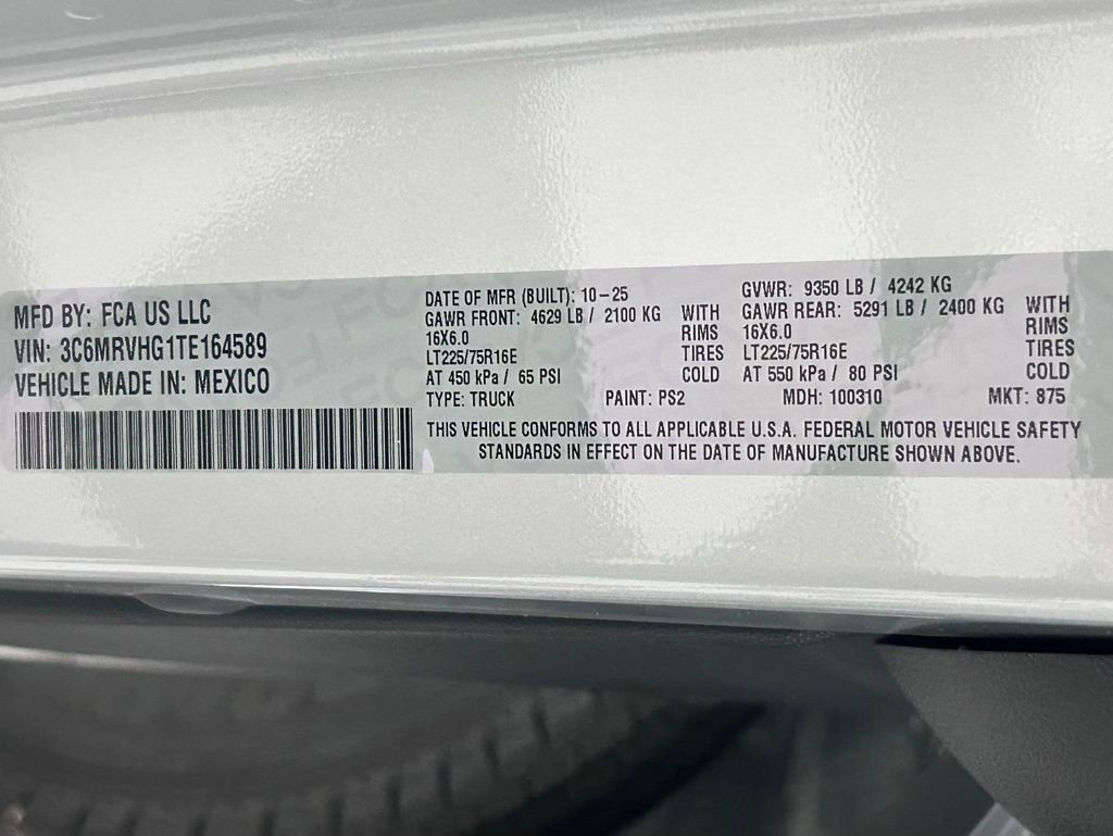 New 2026 RAM ProMaster 3500 w/ Quick Order Package 22G SLT image 18