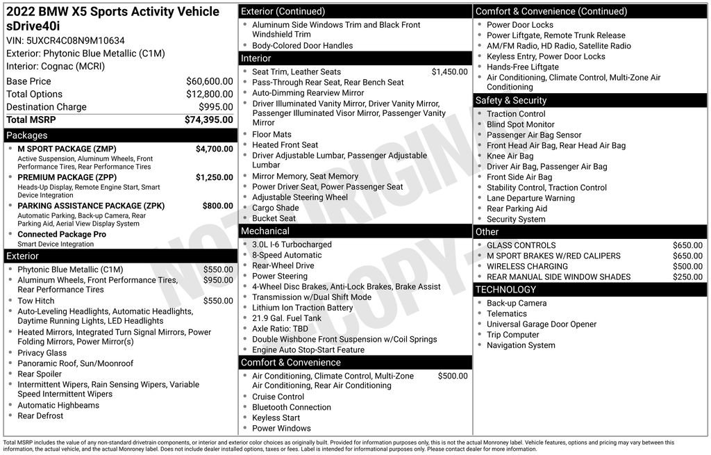 Used 2022 BMW X5 sDrive40i w/ M Sport Package RWD image 4