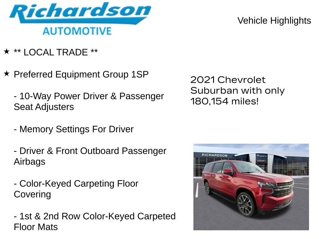 Used 2021 Chevrolet Suburban RST w/ Luxury Package image 11