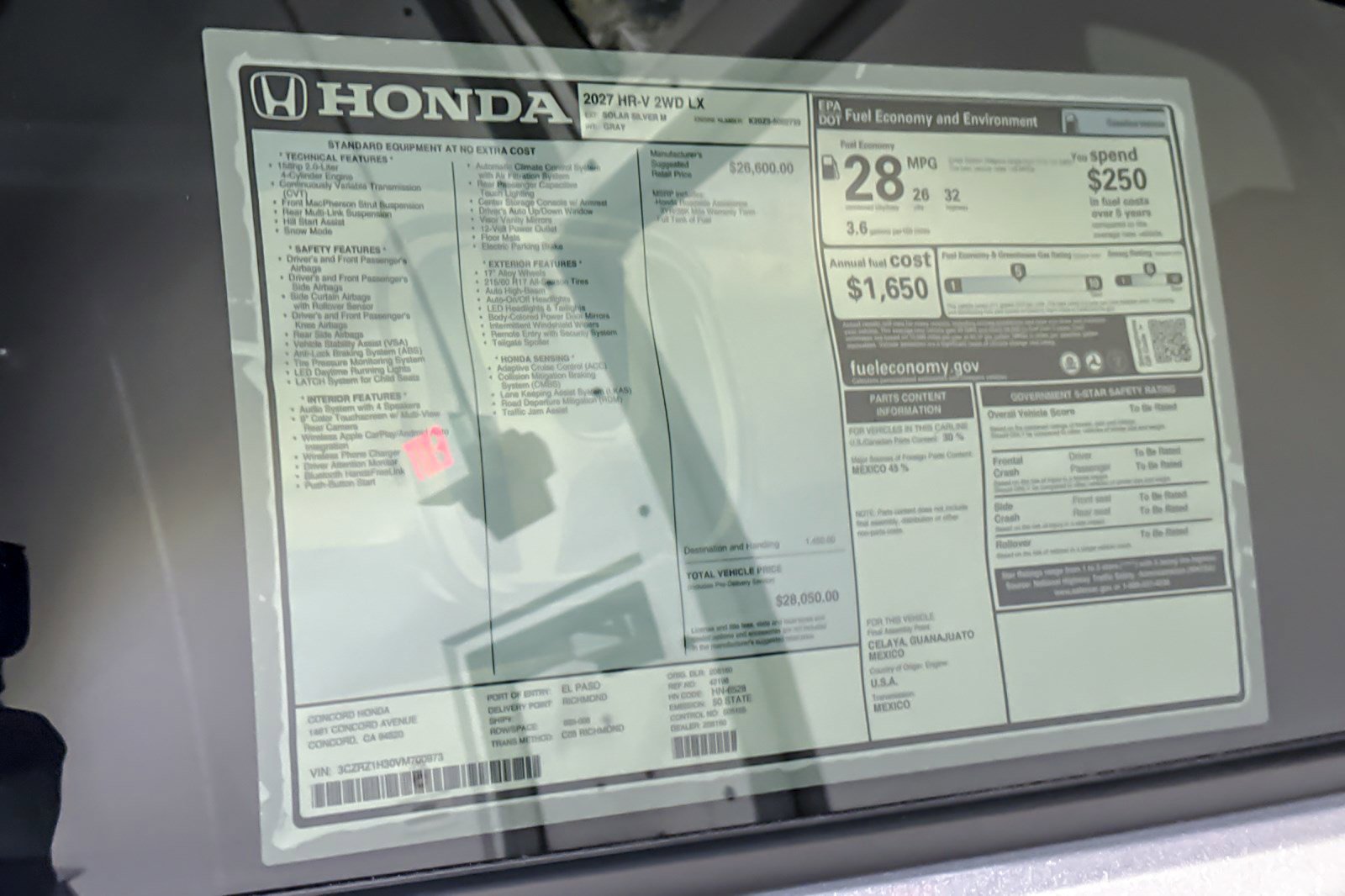 New 2027 Honda HR-V LX image 31