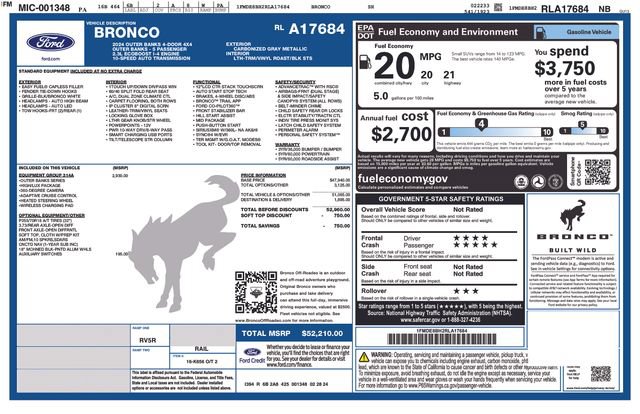 Used 2024 Ford Bronco Outer Banks AWD/4WD image 32