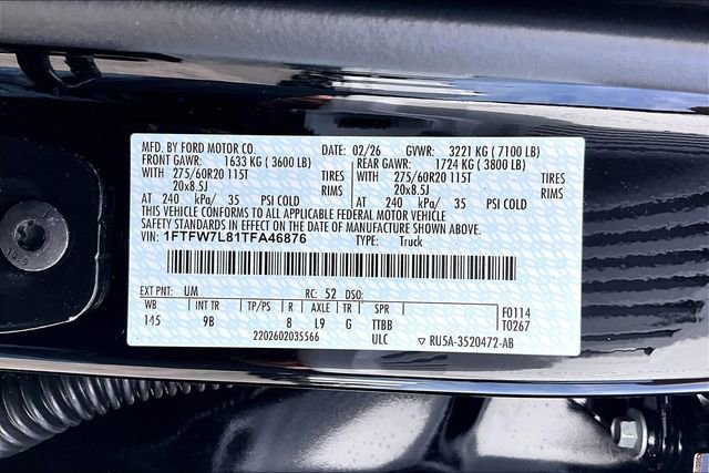 New 2026 Ford F150 Platinum w/ Equipment Group 702A High image 12