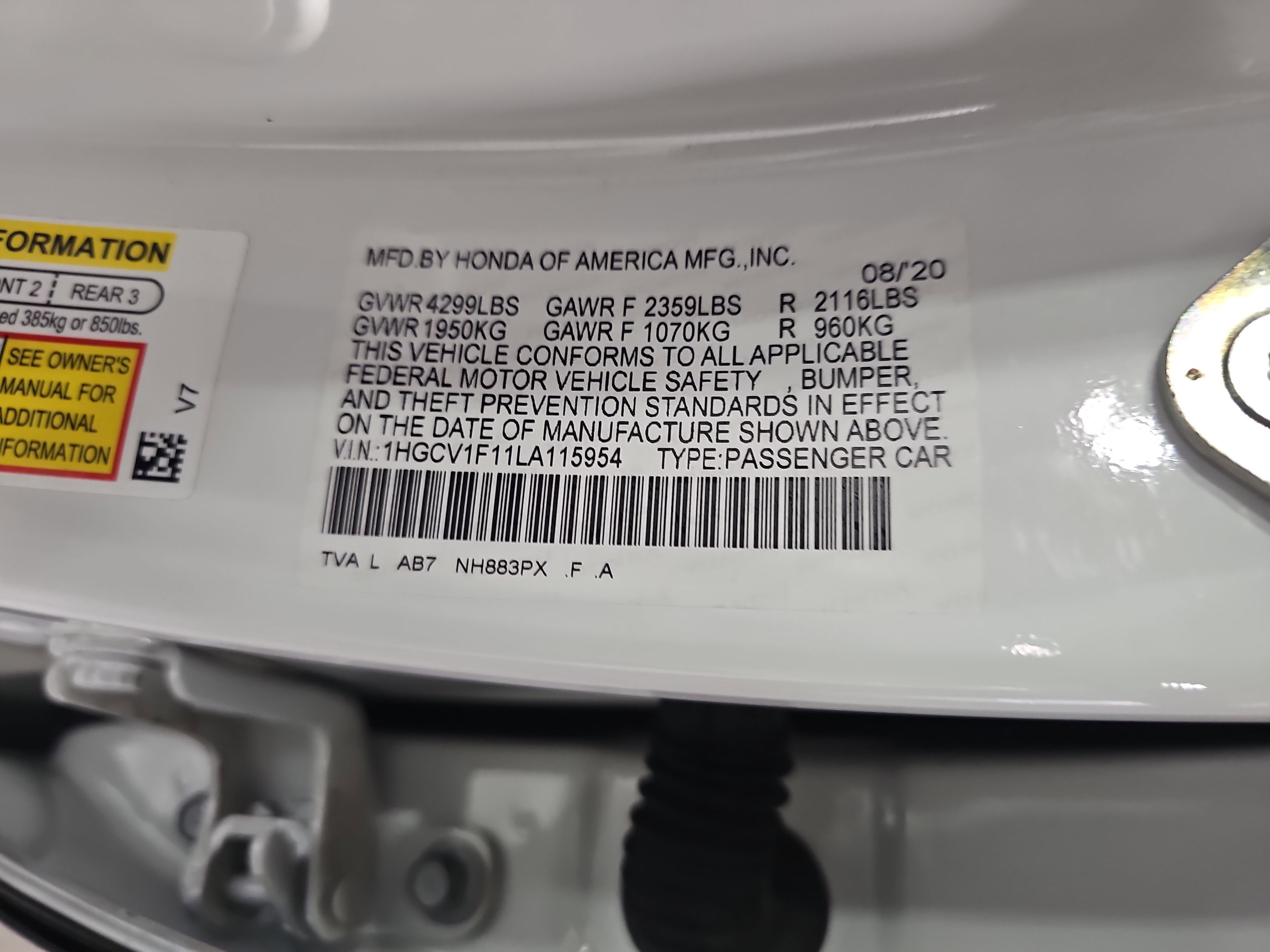 Used 2020 Honda Accord LX image 36