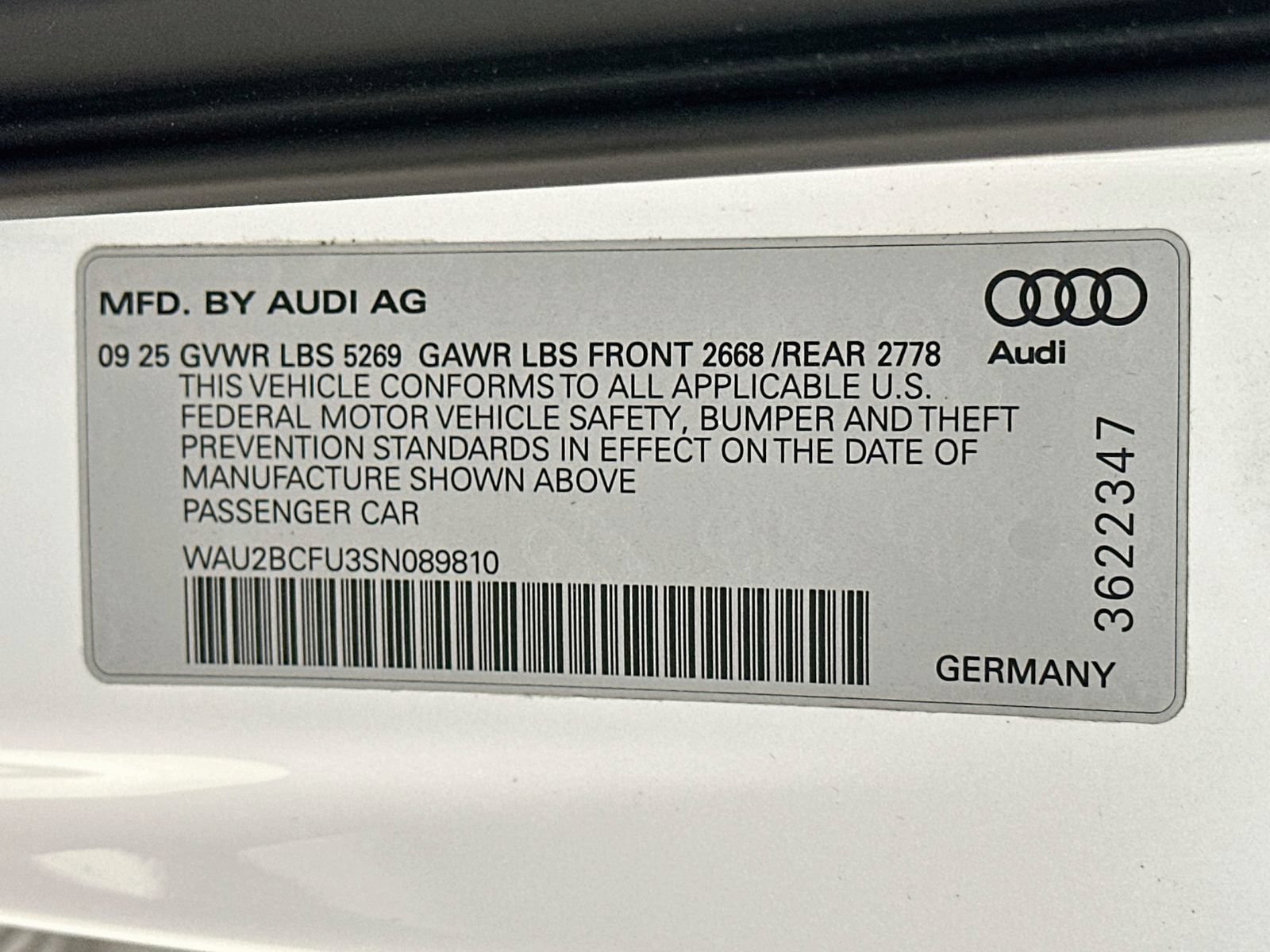 Used 2025 Audi A5 2.0T Premium Plus w/ Premium Plus AWD/4WD image 48