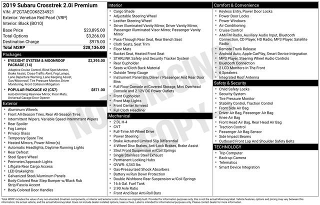 Used 2019 Subaru Crosstrek 2.0i Premium image 31