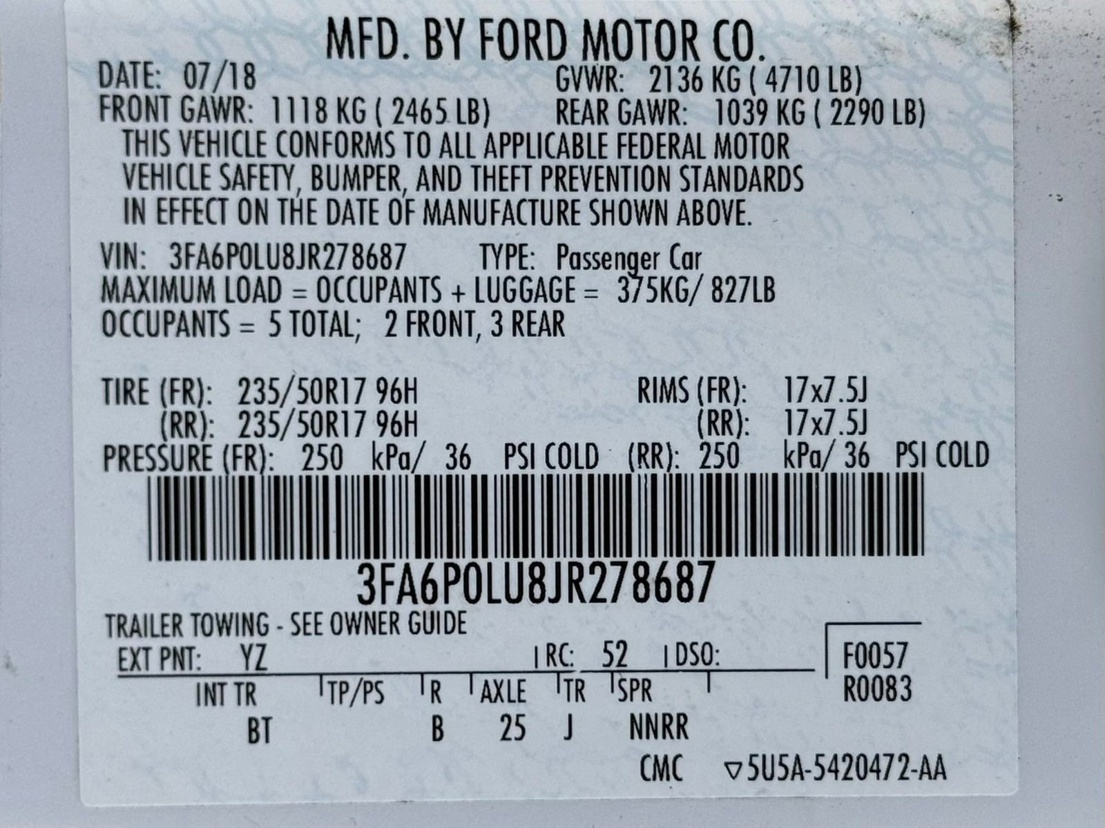 Used 2018 Ford Fusion SE w/ Equipment Group 602A FWD image 40
