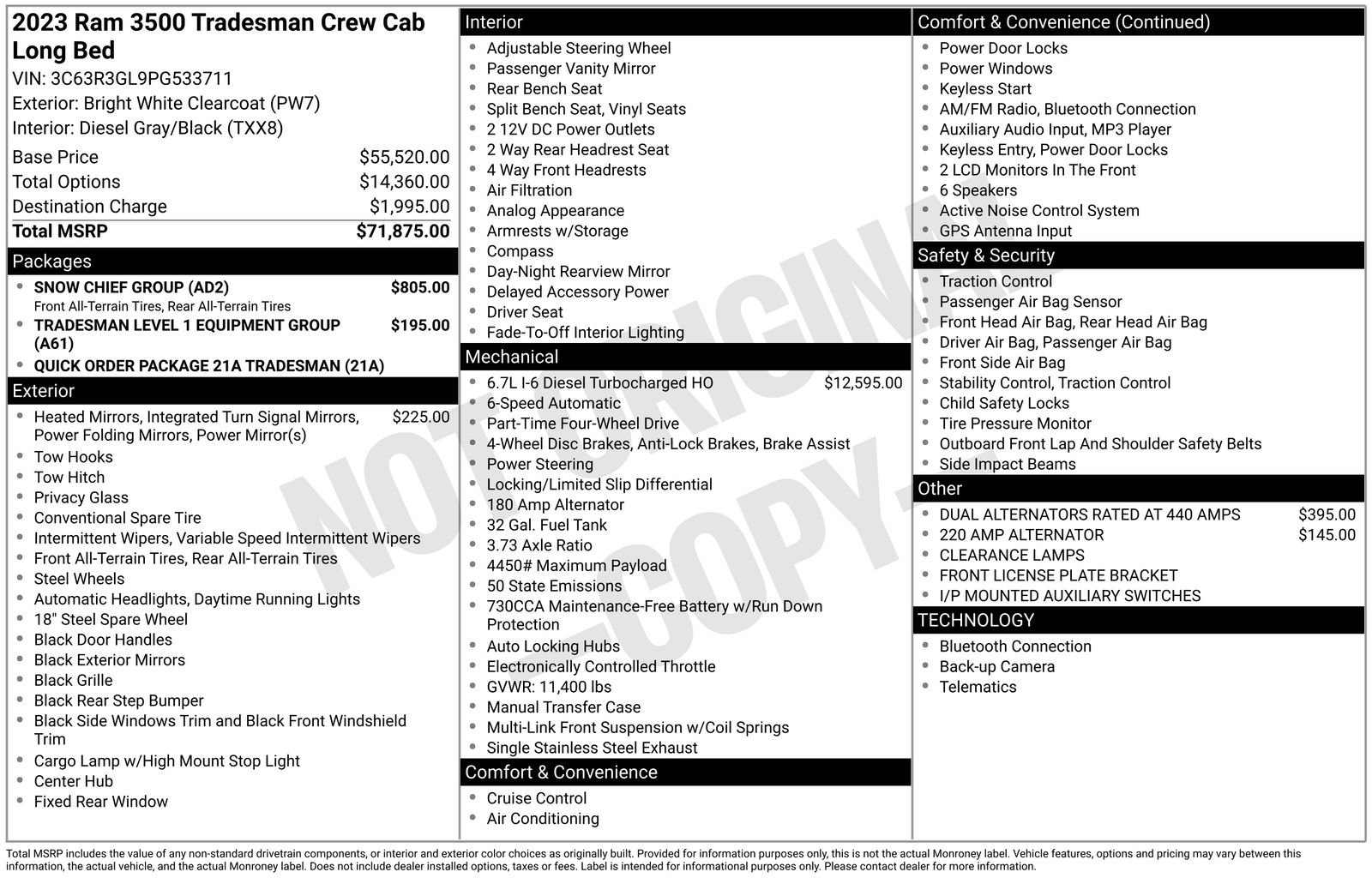 Used 2023 RAM 3500 Tradesman w/ Snow Chief Group image 17