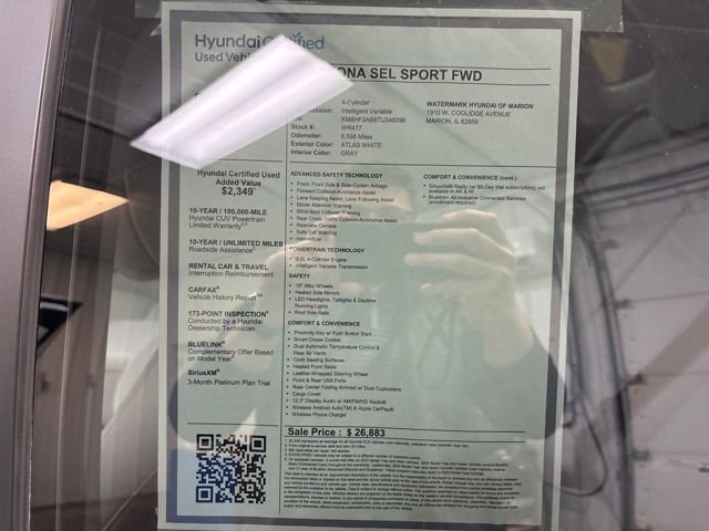 Certified 2026 Hyundai Kona SEL Sport FWD image 28