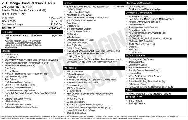 Used 2018 Dodge Grand Caravan SE FWD image 30
