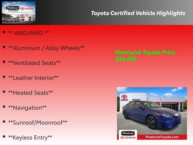 Certified 2025 Toyota Camry XSE w/ Premium Plus Package AWD/4WD image 36