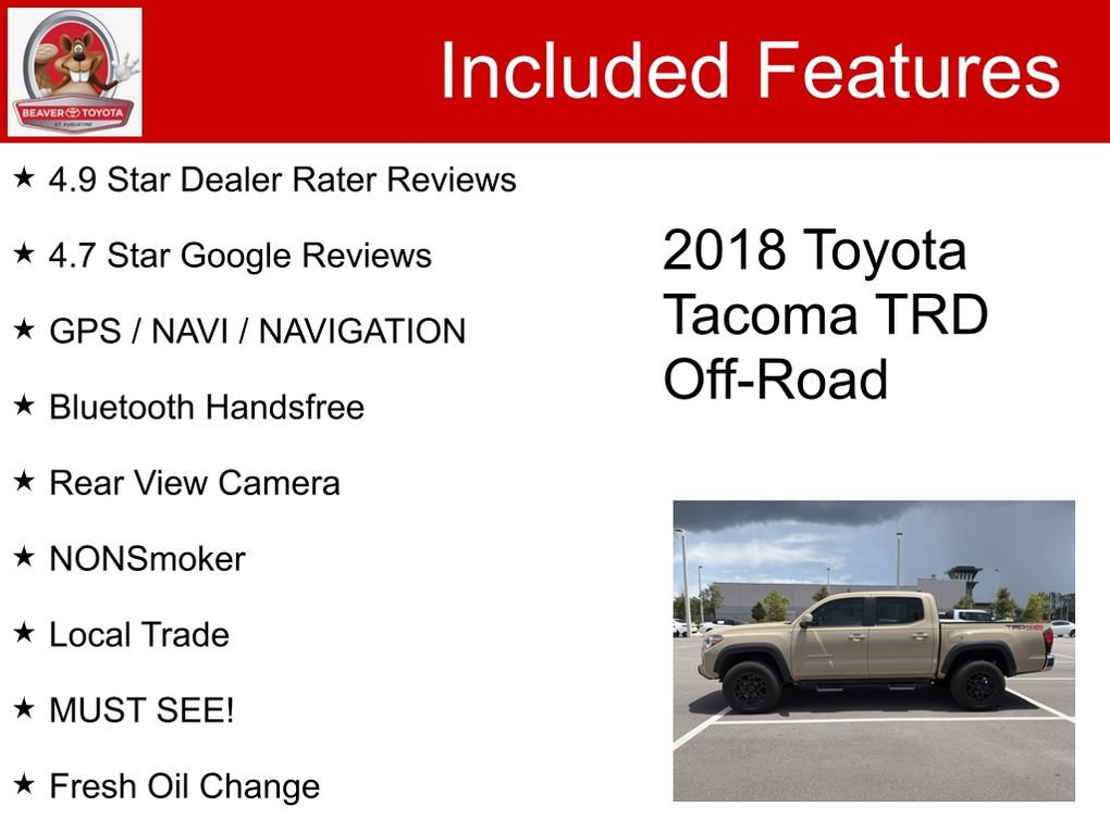 Used 2018 Toyota Tacoma TRD Off-Road AWD/4WD image 5