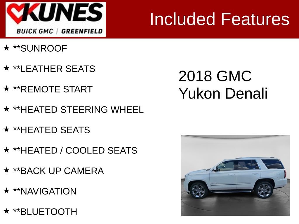 Used 2018 GMC Yukon Denali w/ Enhanced Security Package AWD/4WD image 2