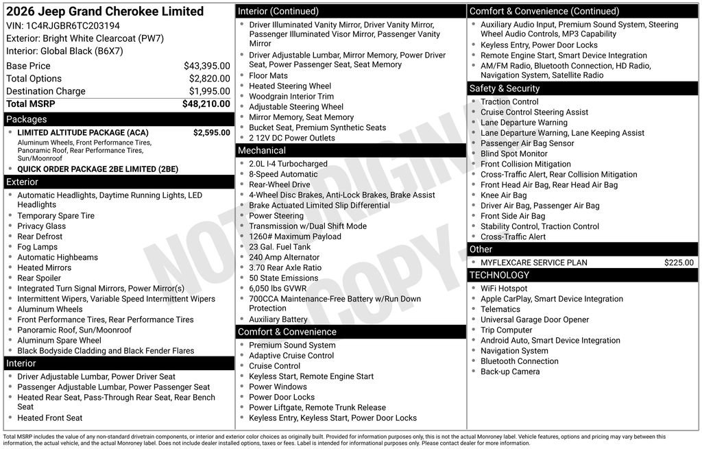New 2026 Jeep Grand Cherokee Limited w/ Limited Altitude Package image 9