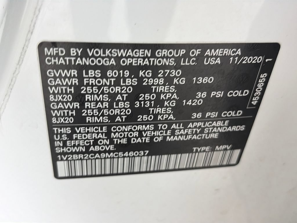 Used 2021 Volkswagen Atlas SEL AWD/4WD image 9