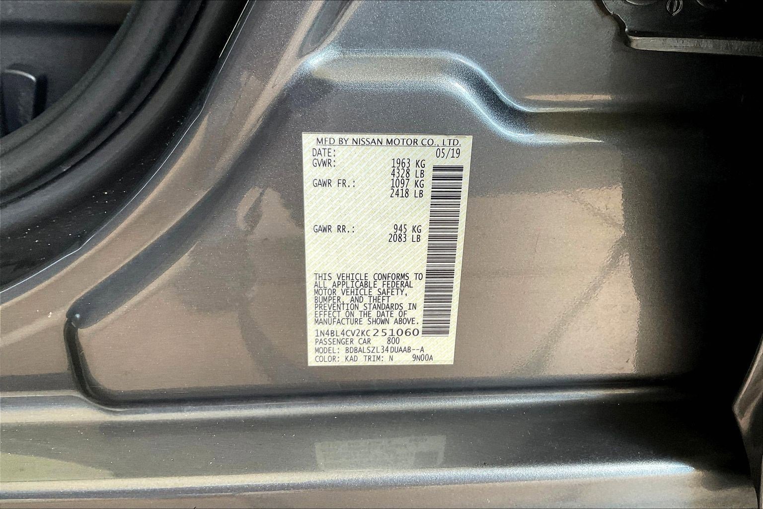 Used 2019 Nissan Altima 2.5 SR w/ SR Premium Package FWD image 18