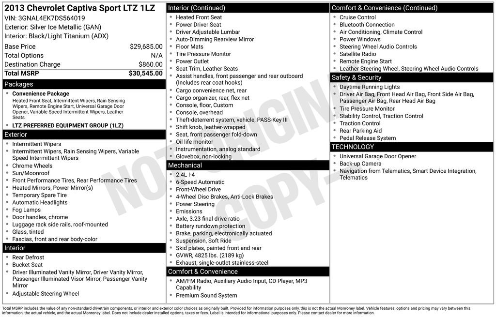 Used 2013 Chevrolet Captiva Sport LTZ image 10