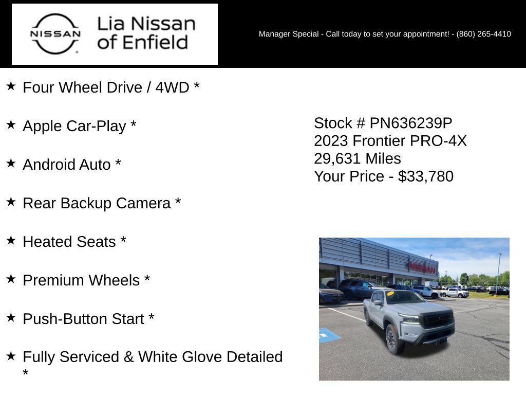 Used 2023 Nissan Frontier PRO-4X w/ Pro Convenience Package AWD/4WD image 20