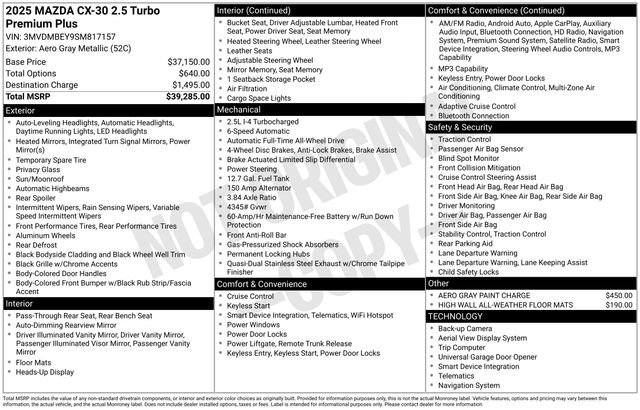 Certified 2025 MAZDA CX-30 2.5 Turbo w/ Premium Plus Pkg AWD/4WD image 6