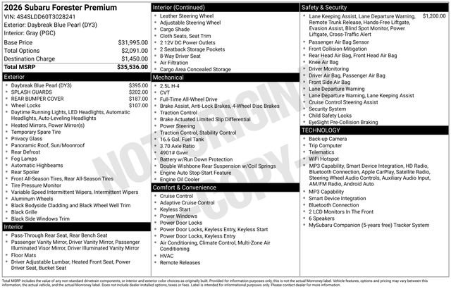 New 2026 Subaru Forester Premium image 3