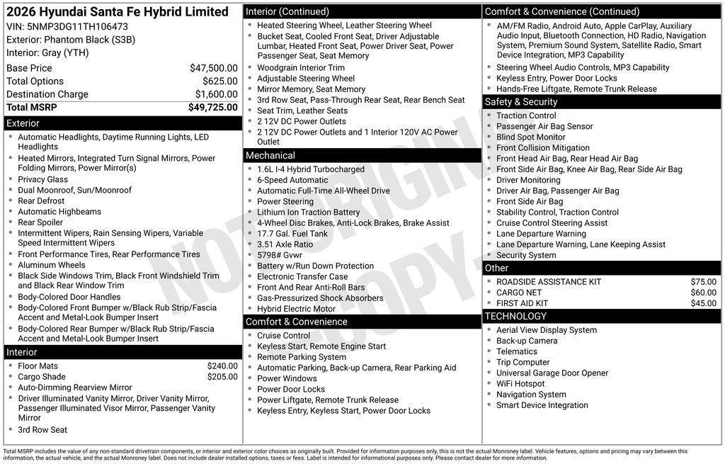 New 2026 Hyundai Santa Fe Limited image 3