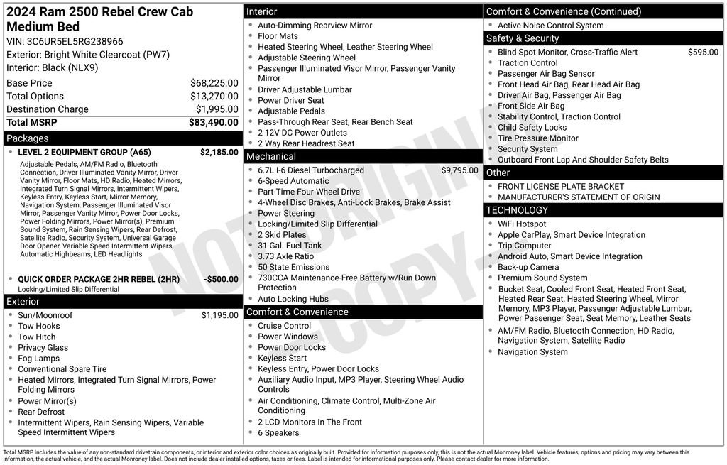 Used 2024 RAM 2500 Rebel w/ Level 2 Equipment Group image 4