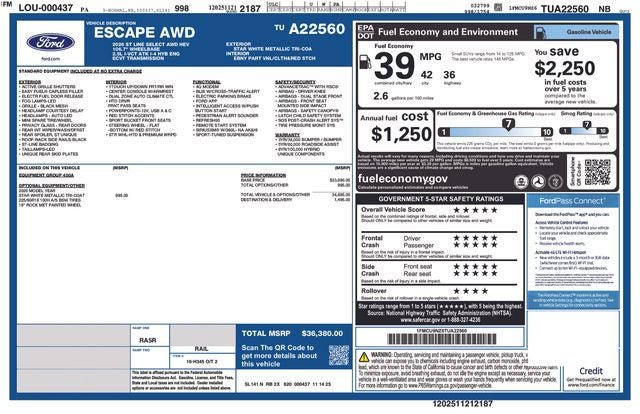 New 2026 Ford Escape ST-Line Select AWD/4WD image 25