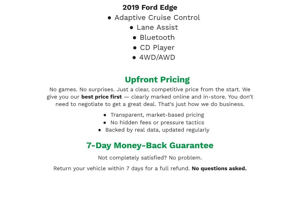 Used 2019 Ford Edge Titanium w/ Cold Weather Package AWD/4WD image 2