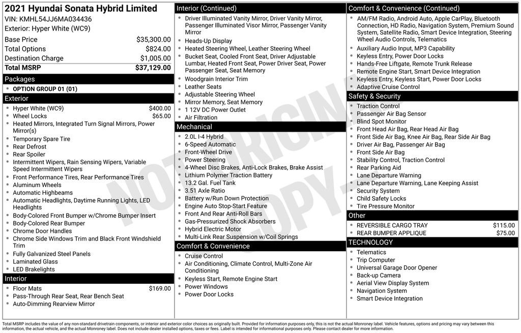 Used 2021 Hyundai Sonata Limited image 32