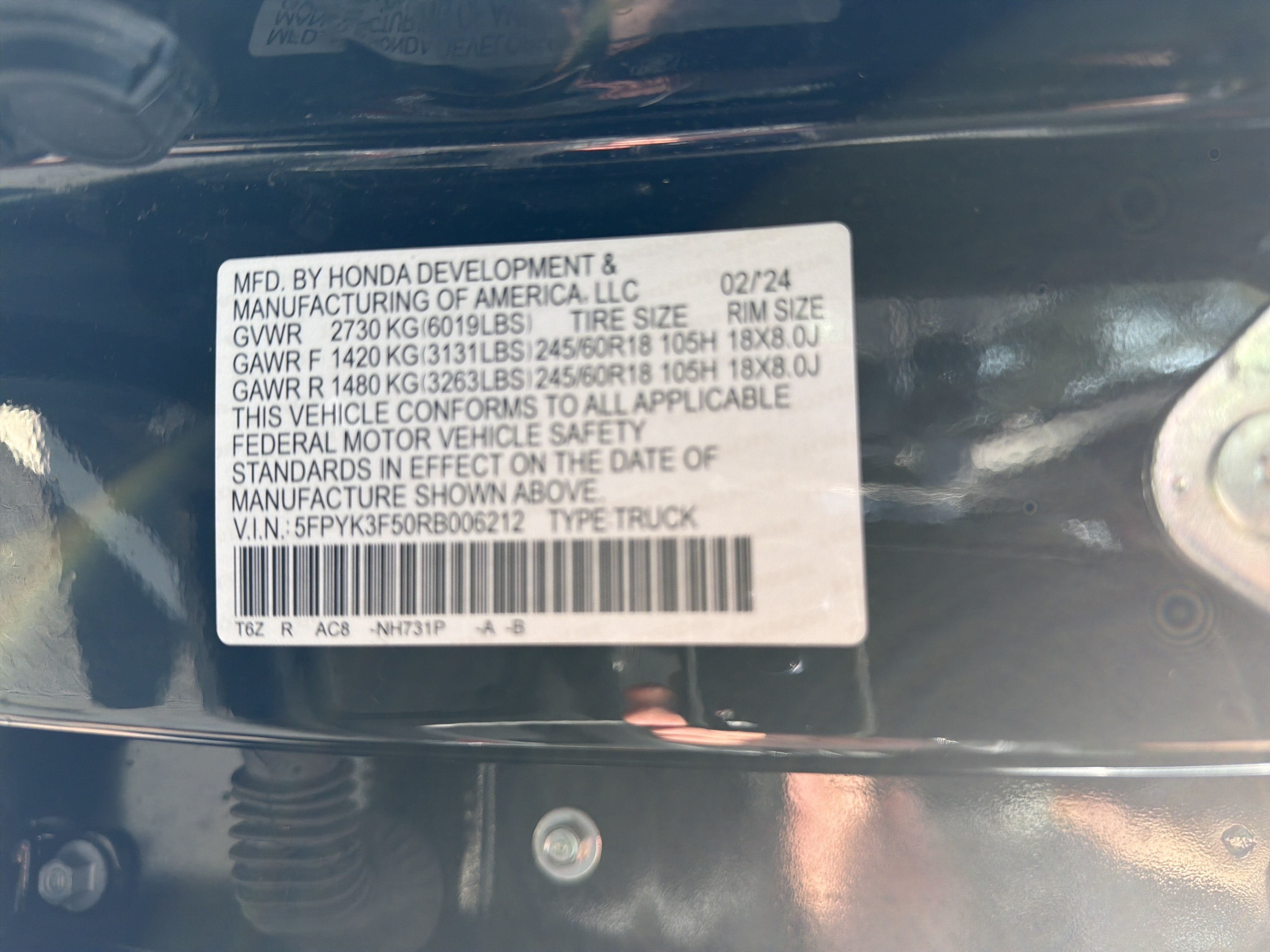 Used 2024 Honda Ridgeline RTL image 46