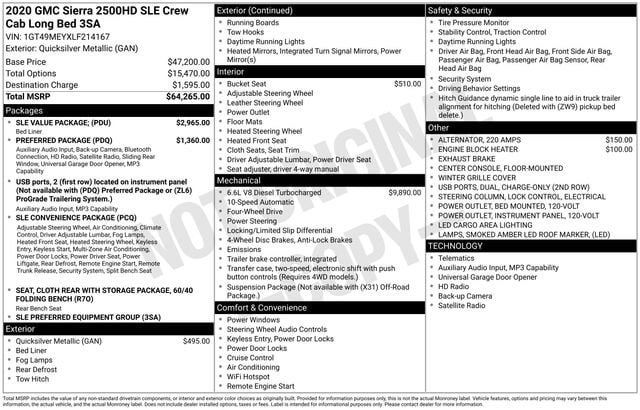 Certified 2020 GMC Sierra 2500 SLE w/ SLE Value Package; AWD/4WD image 32